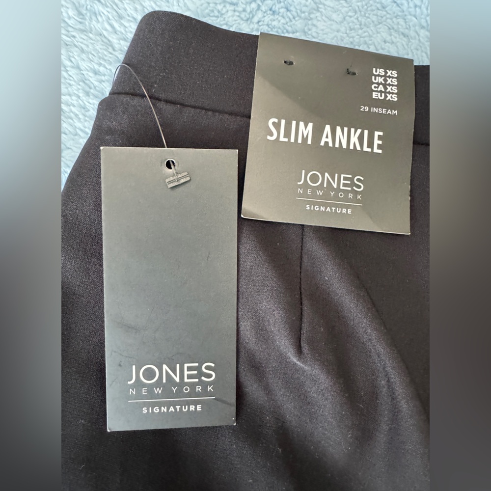NWT Jones New York Women's Black Slim Ankle Pull On Pants Size XS 29 Inseam - Picture 14 of 16